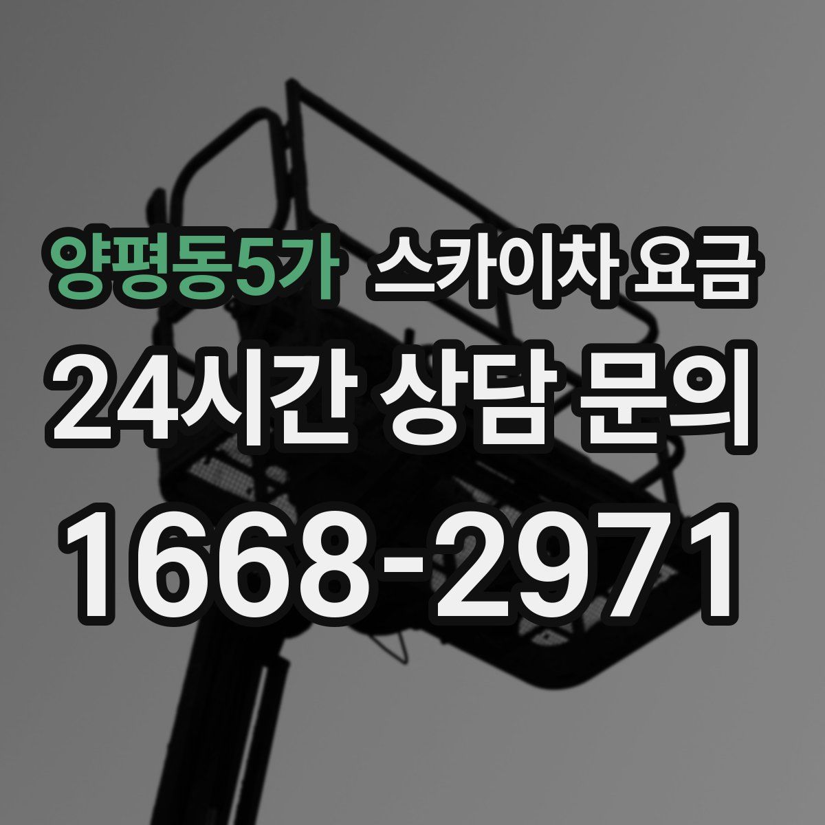 양평동5가 스카이차 요금