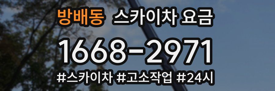 방배동 스카이차 요금