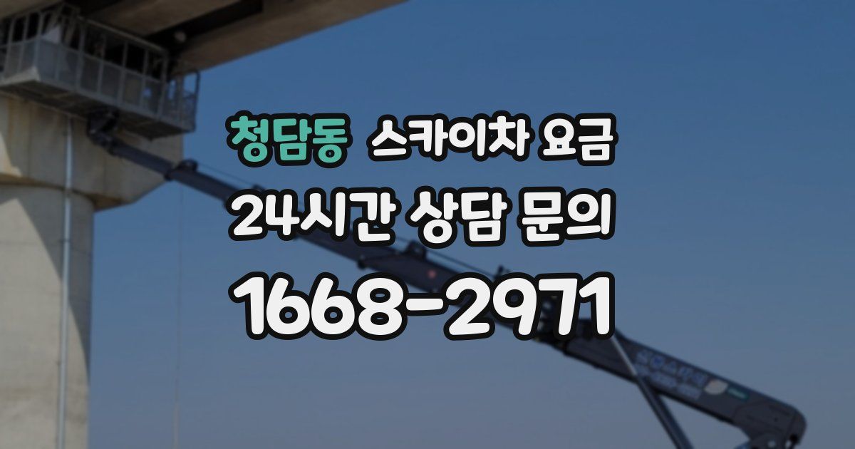 청담동 스카이차 요금