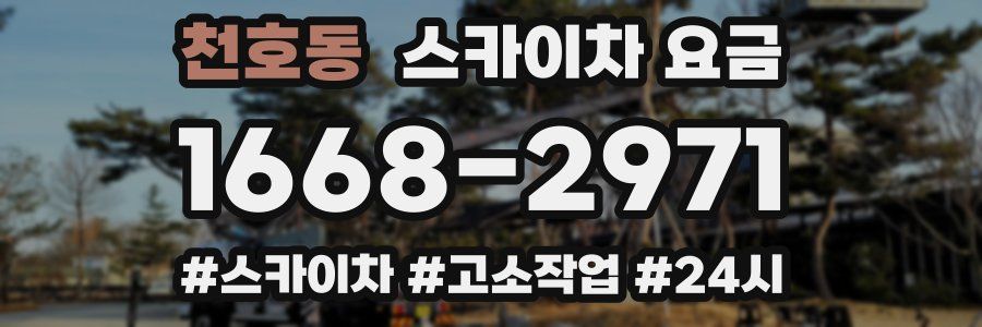 천호동 스카이차 요금