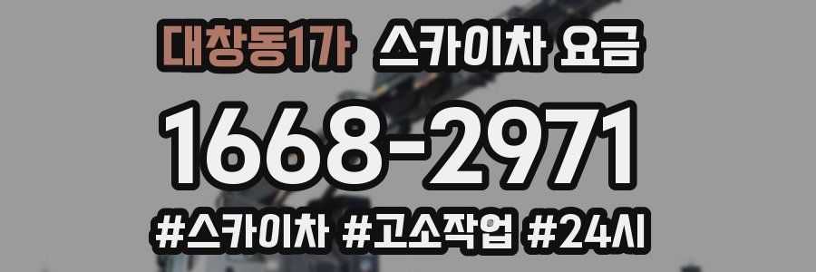 대창동1가 스카이차 요금