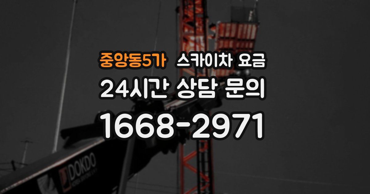 중앙동5가 스카이차 요금