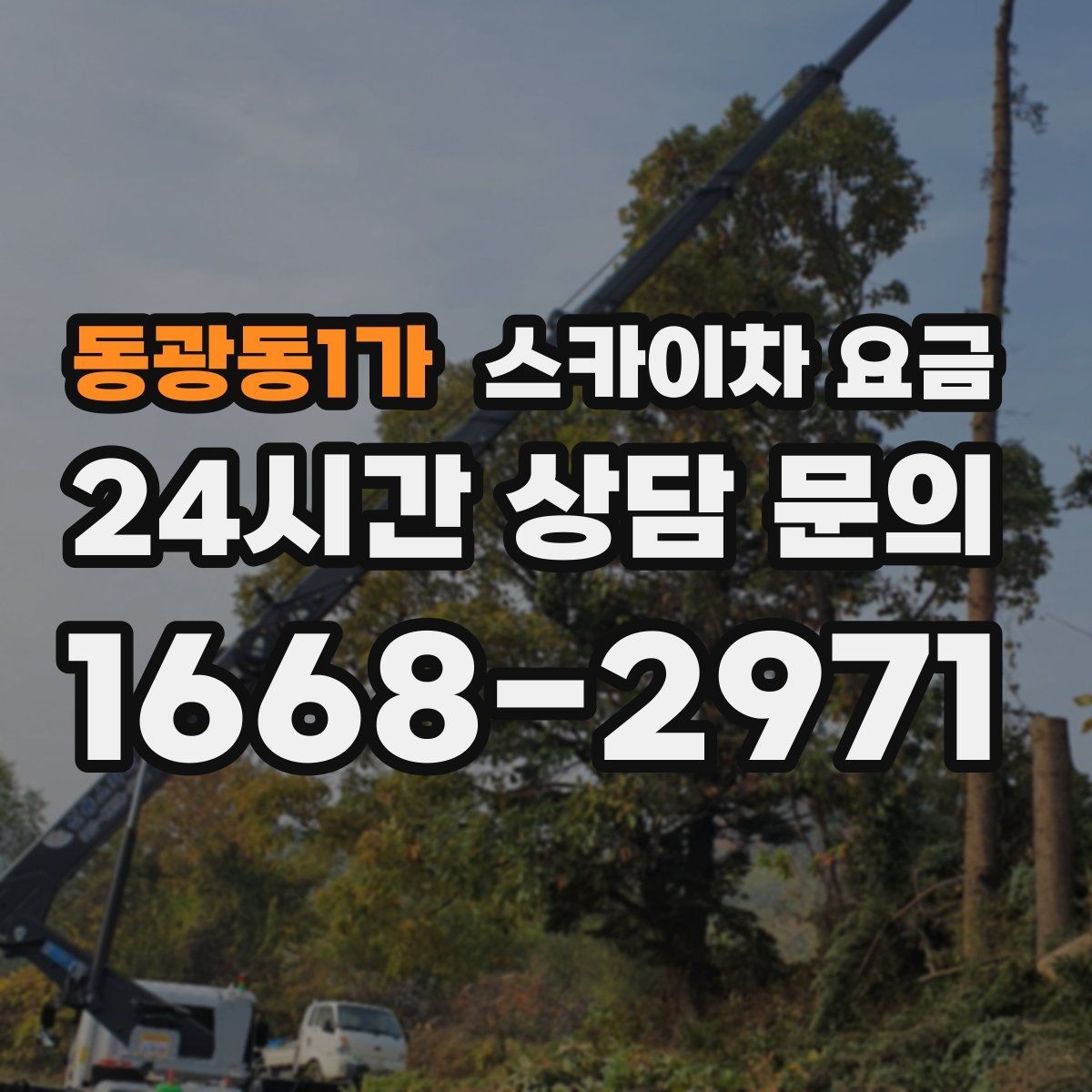 동광동1가 스카이차 요금 도로 폭이 넓어도 장애물이 있으면 달라집니다