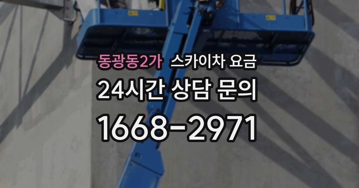 동광동2가 스카이차 요금