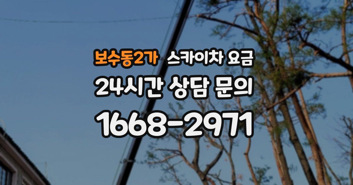 보수동2가 스카이차 요금