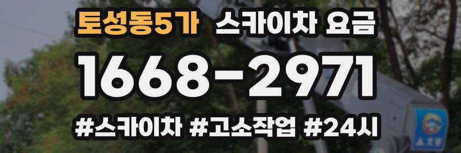 토성동5가 스카이차 요금