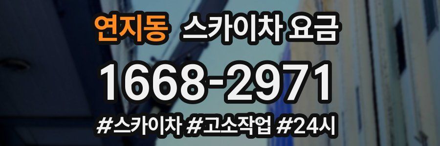 연지동 스카이차 요금