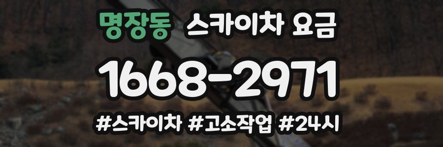 명장동 스카이차 요금