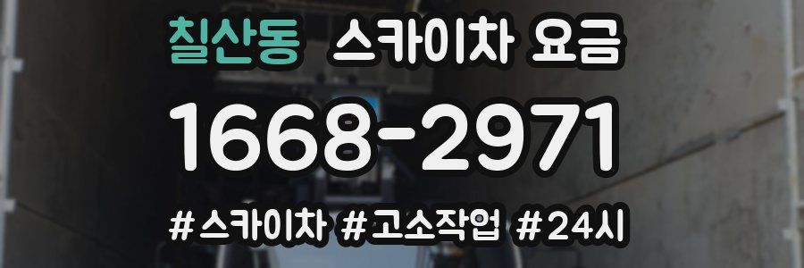 칠산동 스카이차 요금