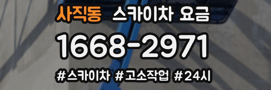 사직동 스카이차 요금