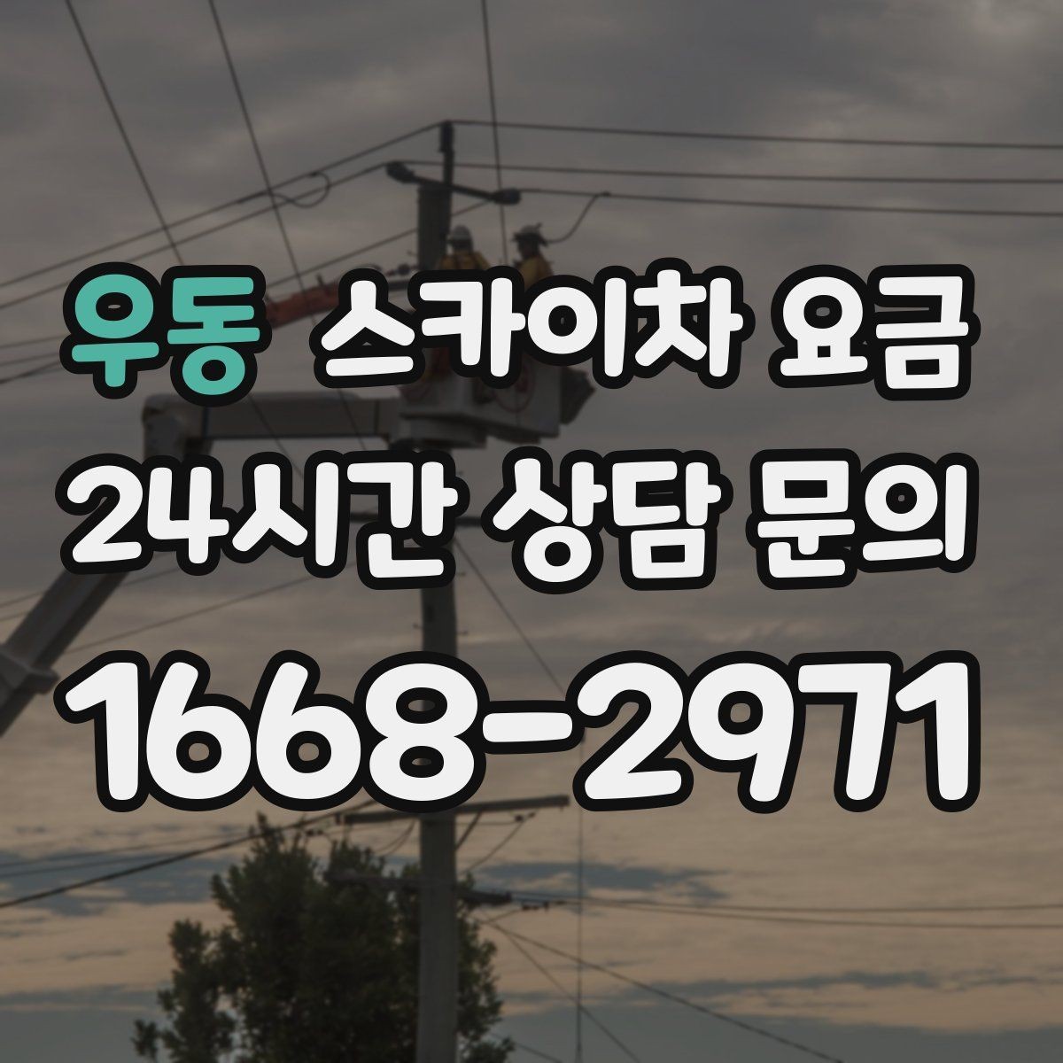 우동 스카이차 요금 현장 확인 없이 견적이 어려운 대표 사례