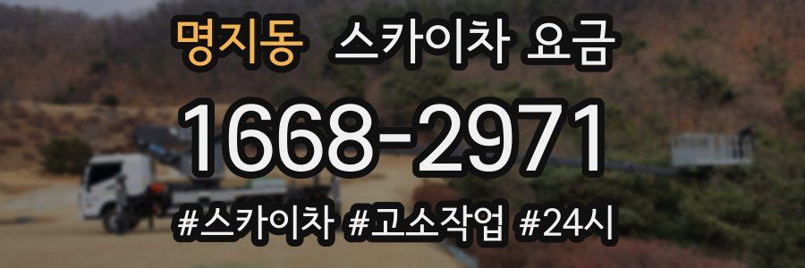 명지동 스카이차 요금