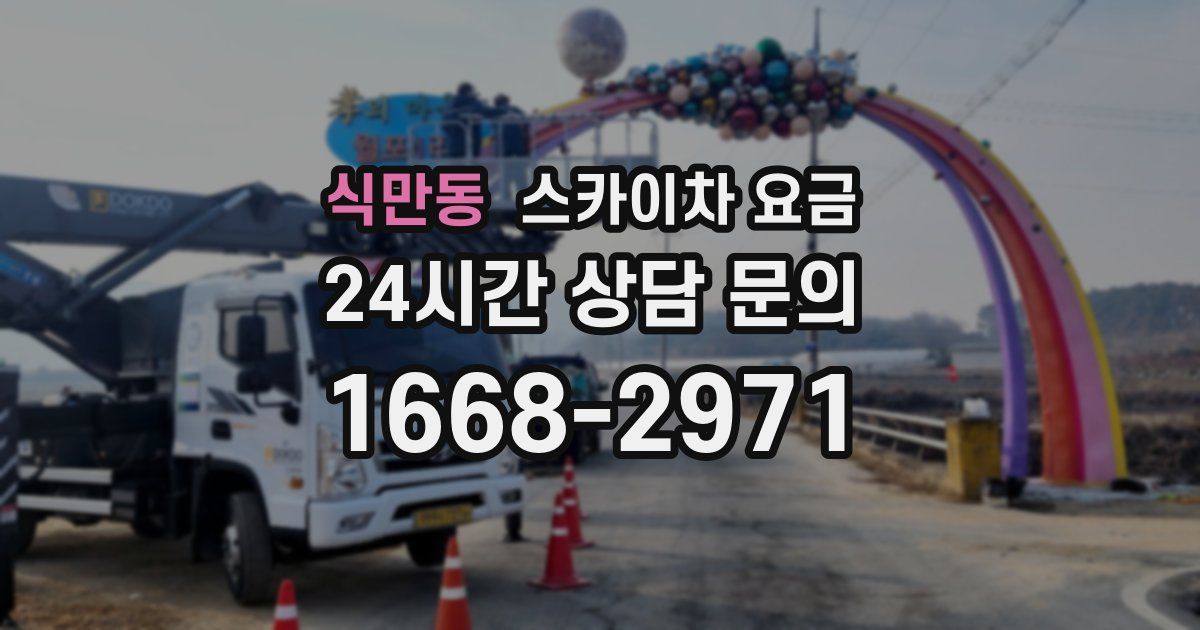 식만동 스카이차 요금