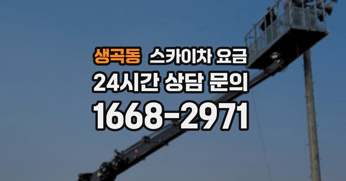 생곡동 스카이차 요금