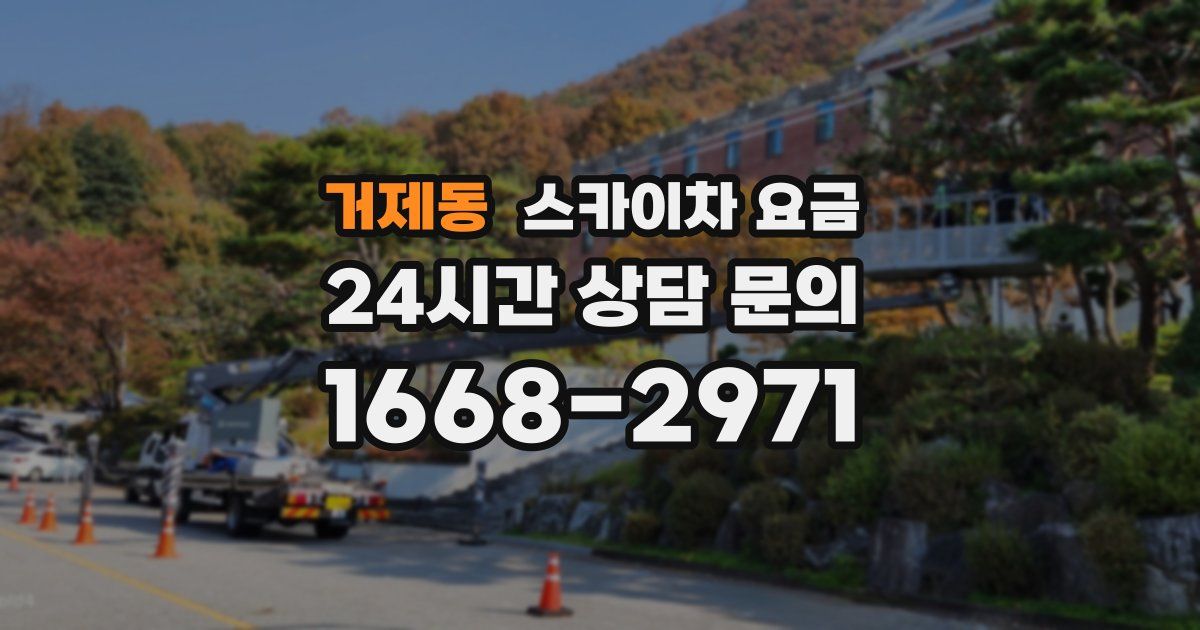 거제동 스카이차 요금