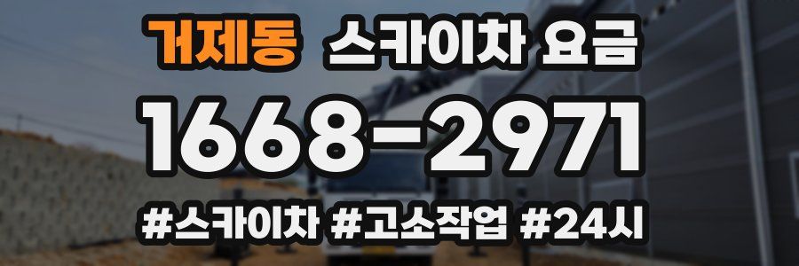 거제동 스카이차 요금