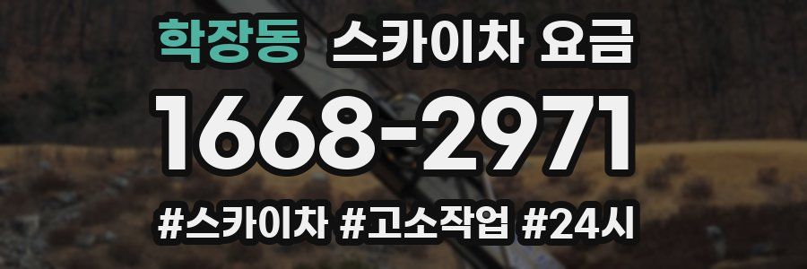 학장동 스카이차 요금