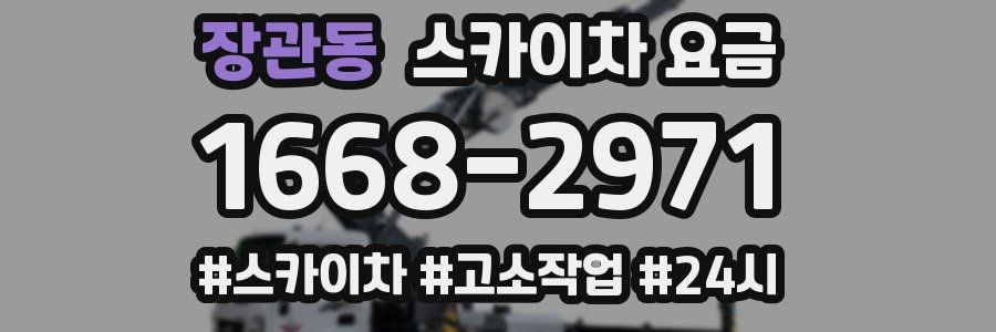 장관동 스카이차 요금