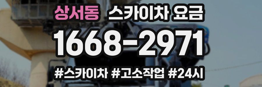 상서동 스카이차 요금