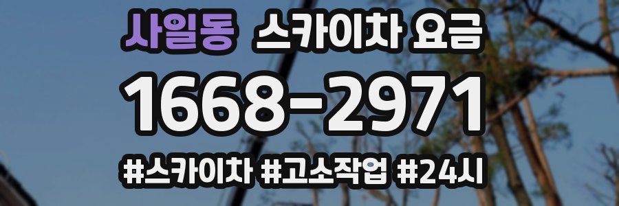 사일동 스카이차 요금