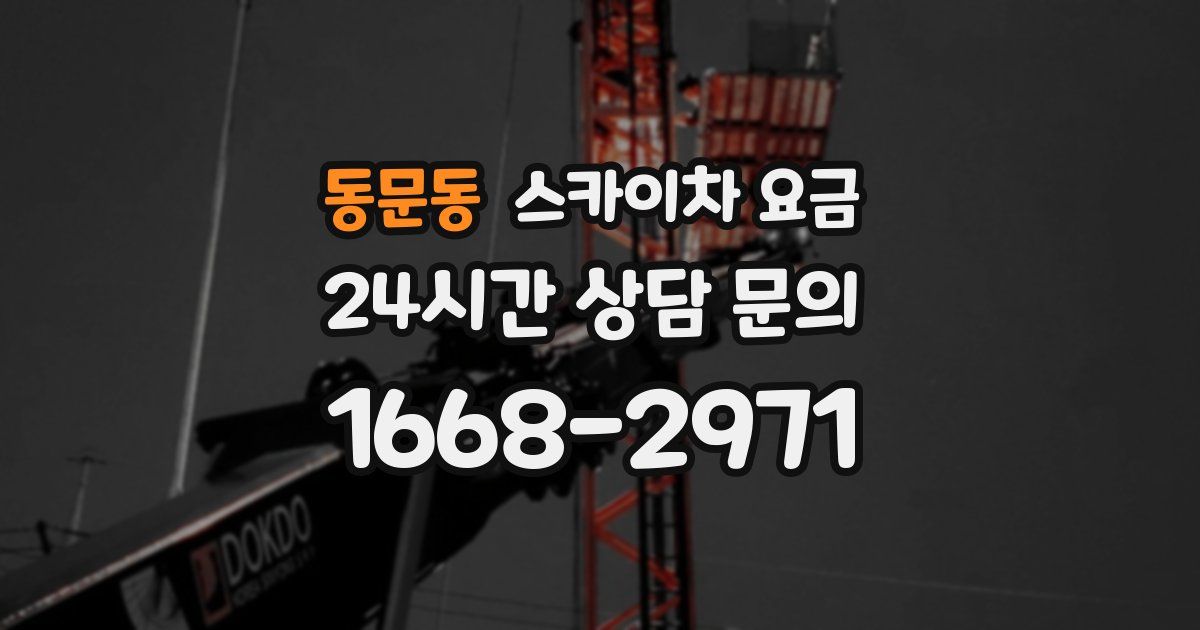 동문동 스카이차 요금