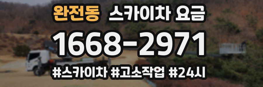 완전동 스카이차 요금