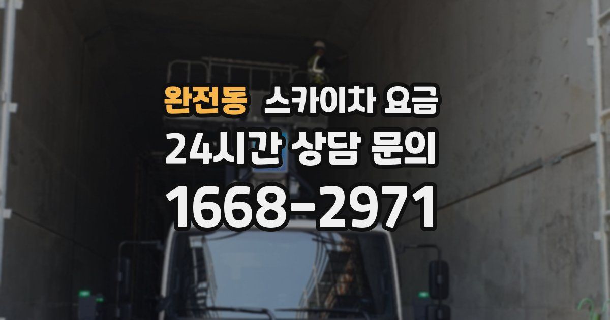 완전동 스카이차 요금