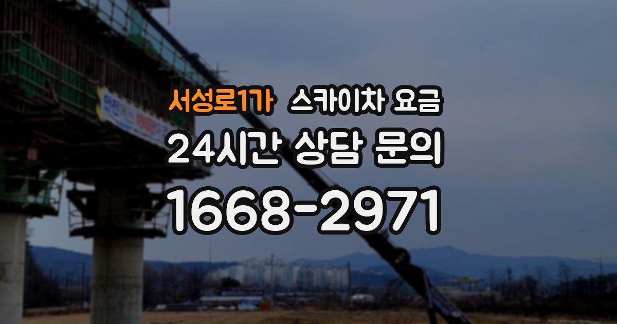 서성로1가 스카이차 요금