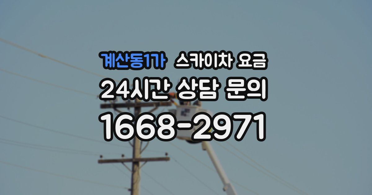 계산동1가 스카이차 요금