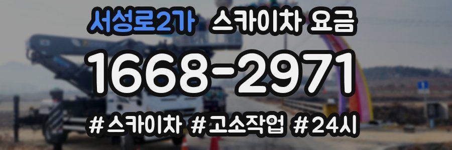 서성로2가 스카이차 요금