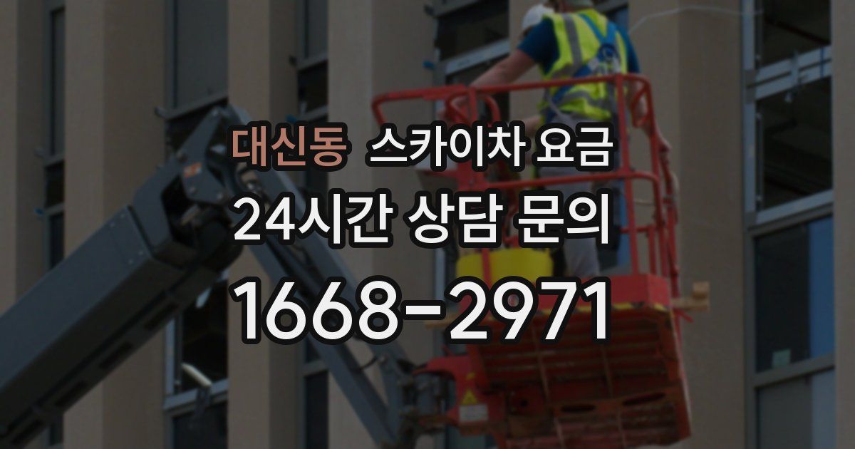 대신동 스카이차 요금