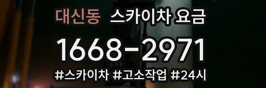 대신동 스카이차 요금