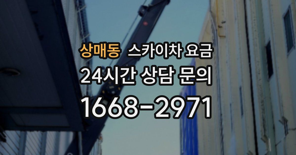 상매동 스카이차 요금