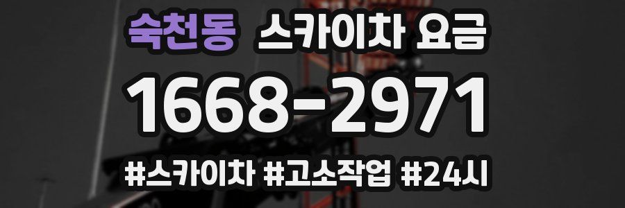 숙천동 스카이차 요금