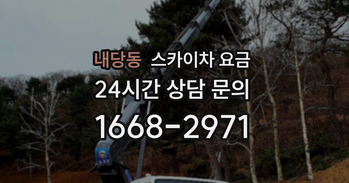 내당동 스카이차 요금