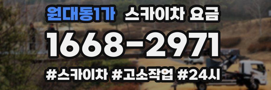 원대동1가 스카이차 요금