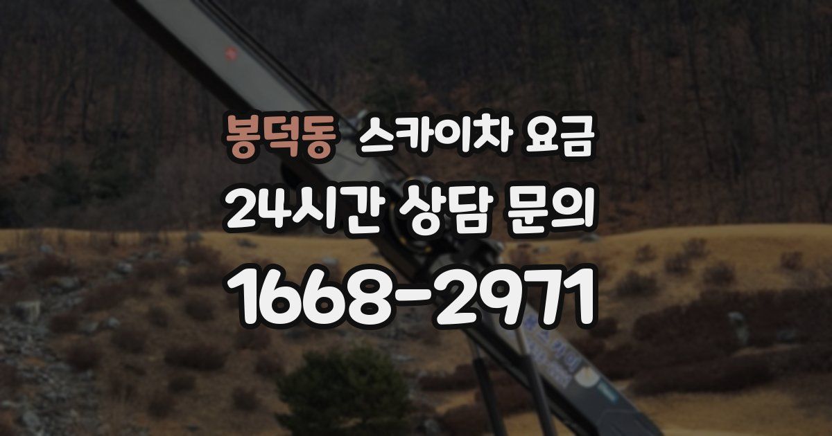 봉덕동 스카이차 요금