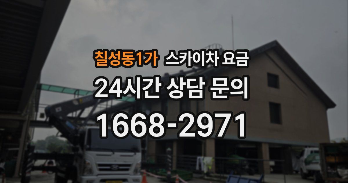 칠성동1가 스카이차 요금