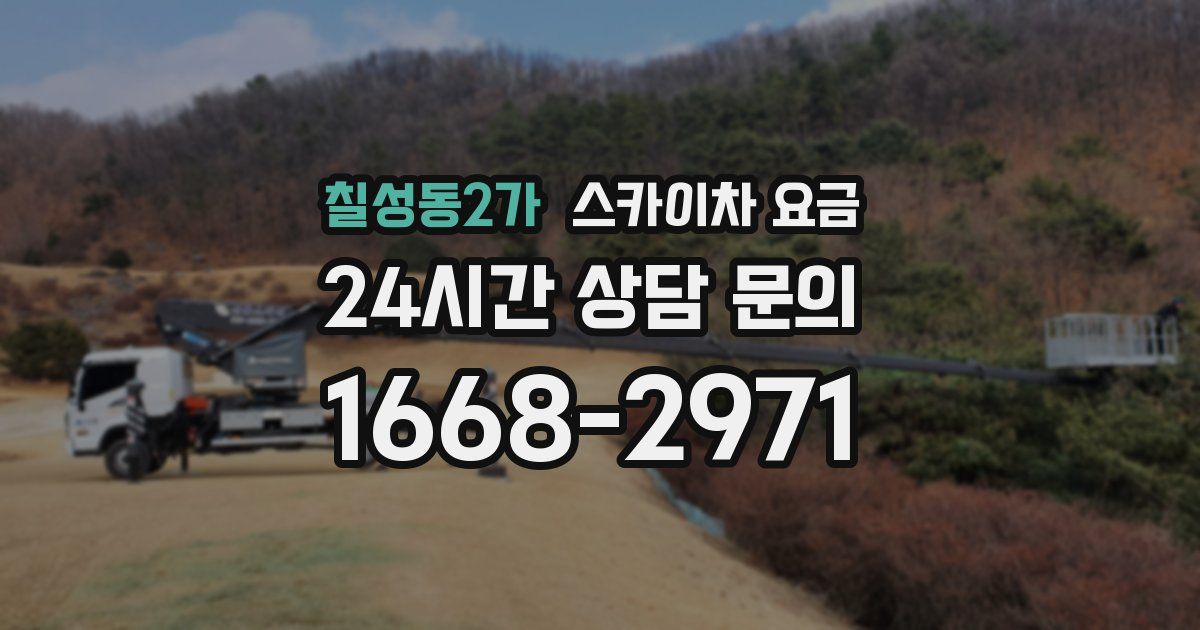 칠성동2가 스카이차 요금