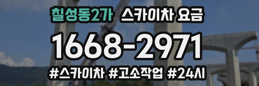 칠성동2가 스카이차 요금