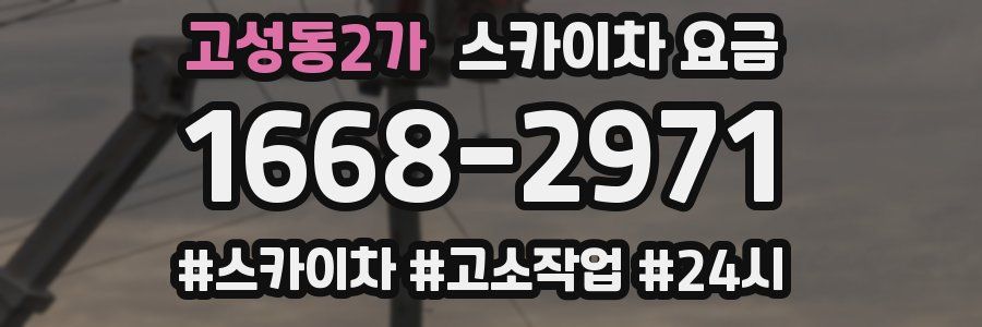 고성동2가 스카이차 요금