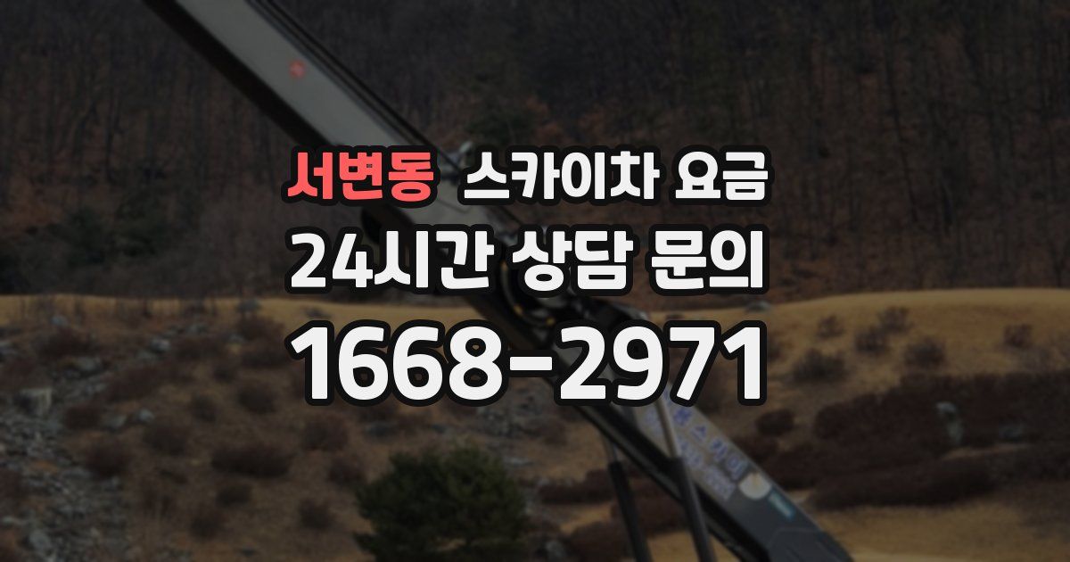 서변동 스카이차 요금