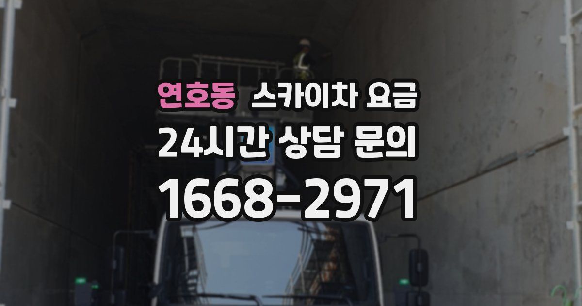 연호동 스카이차 요금