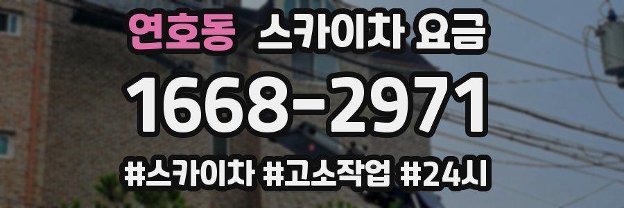 연호동 스카이차 요금