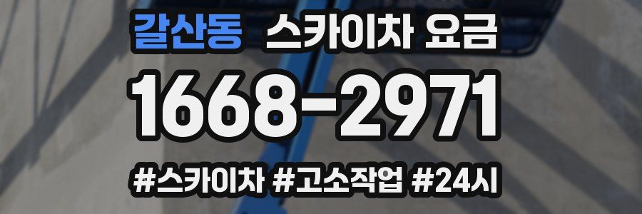 갈산동 스카이차 요금