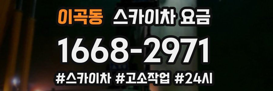 이곡동 스카이차 요금