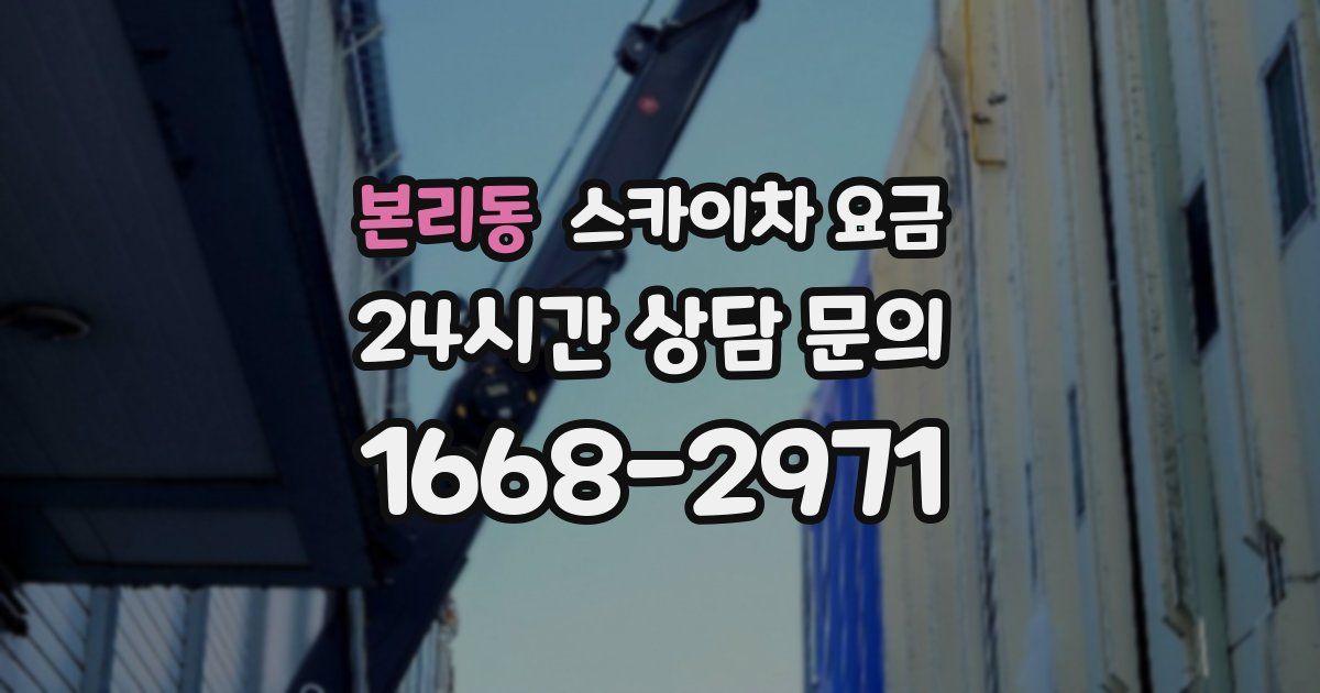 본리동 스카이차 요금