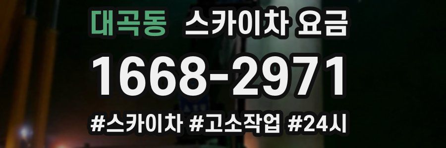 대곡동 스카이차 요금