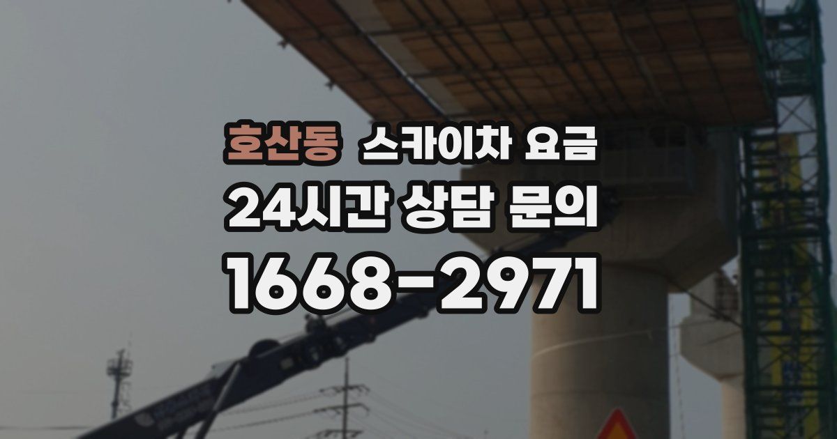 호산동 스카이차 요금