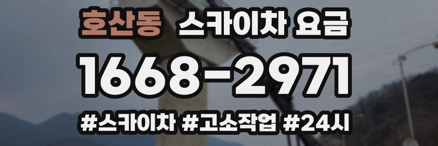 호산동 스카이차 요금